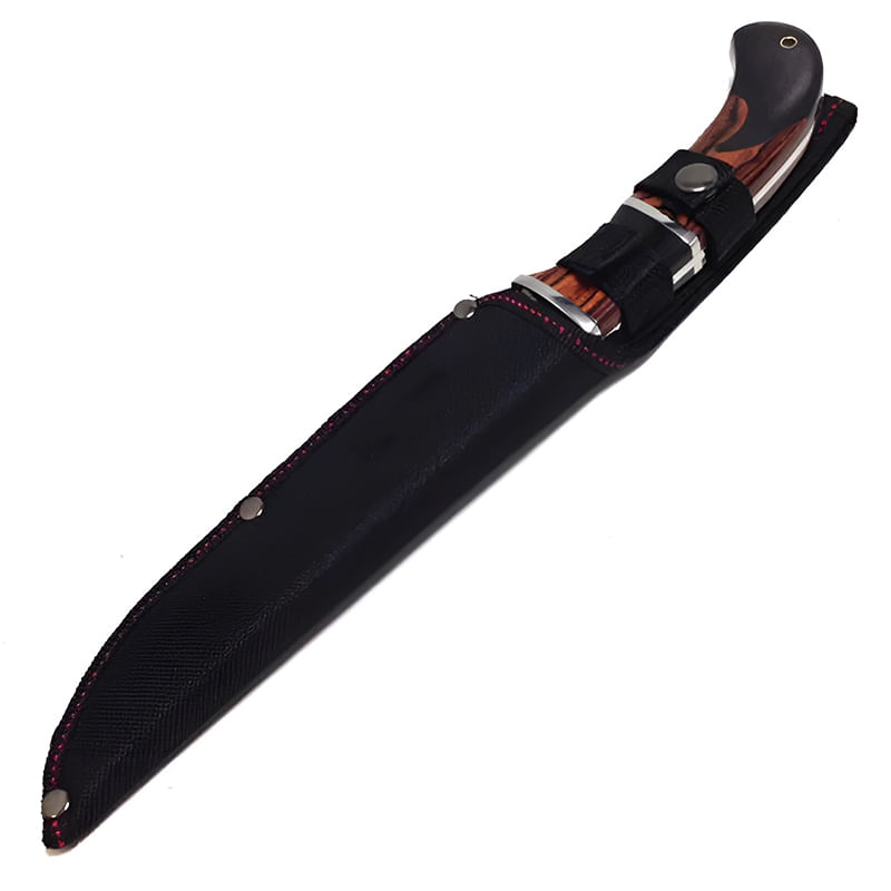 Sport si Outdoor - Camping - Cutite, bricege si accesorii - Cutite si bricege - Cutit de vanatoare militar Finka Foxter, 30 cm, otel si lemn, teaca inclusa - Infinity.ro