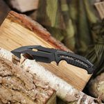 Sport si Outdoor - Camping - Cutite, bricege si accesorii - Cutite si bricege - Cutit militar tactic de vanatoare Foxter, lama fixa, 23 cm, teaca inclusa, negru - Infinity.ro