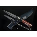 Sport si Outdoor - Camping - Cutite, bricege si accesorii - Cutite si bricege - Cutit de vanatoare militar Finka Foxter, 27 cm, otel si lemn, teaca inclusa - Infinity.ro