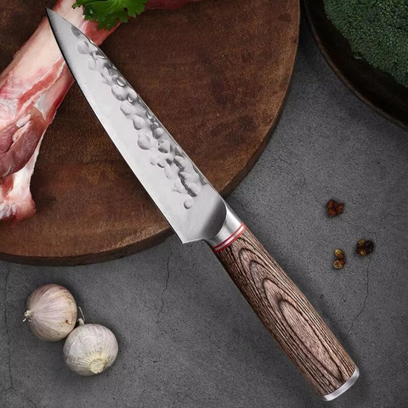 Sport si Outdoor - Camping - Cutite, bricege si accesorii - Cutite si bricege - Cutit bucatar Finka Foxter, ascutit, 24 cm, otel si lemn, maner ergonomic, teaca - Infinity.ro