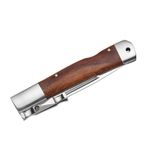 Sport si Outdoor - Camping - Cutite, bricege si accesorii - Cutite si bricege - Cutit pliabil de buzunar tactic si militar Foxter, 23 cm, otel si lemn, sistem eficient Back Lock - Infinity.ro