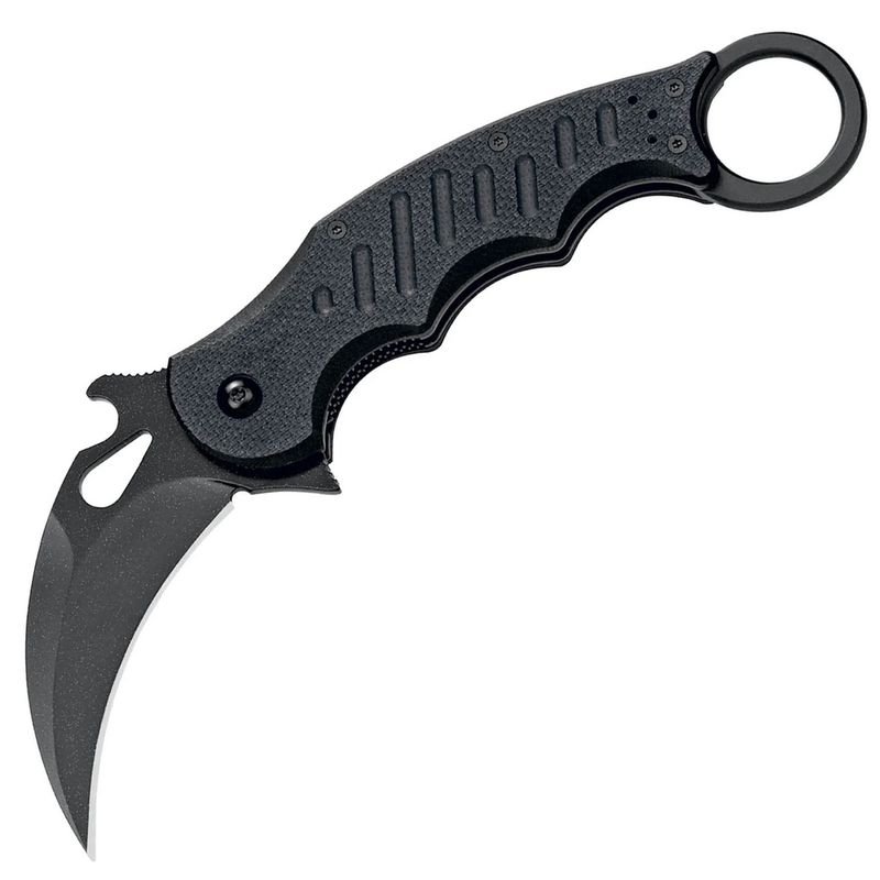 Sport si Outdoor - Camping - Cutite, bricege si accesorii - Cutite si bricege - Cutit pliabil Karambit Foxter CS:GO Claw, 20 cm, otel inoxidabil, clema agatare, negru - Infinity.ro
