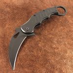 Sport si Outdoor - Camping - Cutite, bricege si accesorii - Cutite si bricege - Cutit pliabil Karambit Foxter CS:GO Claw, 20 cm, otel inoxidabil, clema agatare, negru - Infinity.ro