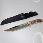 Sport si Outdoor - Camping - Cutite, bricege si accesorii - Cutite si bricege - Cutit militar de vanatoare Finka Foxter, 30 cm, otel, si lemn, husa lama - Infinity.ro