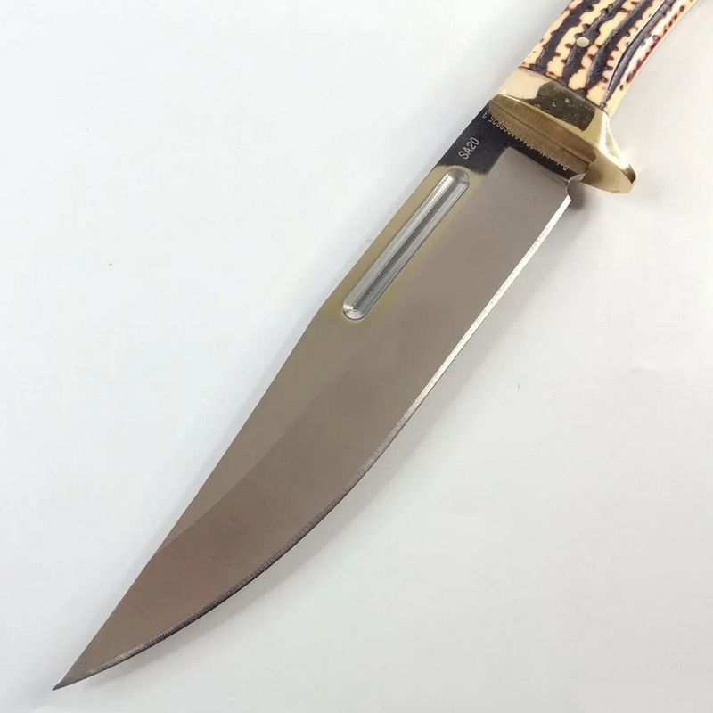 Sport si Outdoor - Camping - Cutite, bricege si accesorii - Cutite si bricege - Cutit militar de vanatoare Finka Foxter, 30 cm, otel, si lemn, husa lama - Infinity.ro