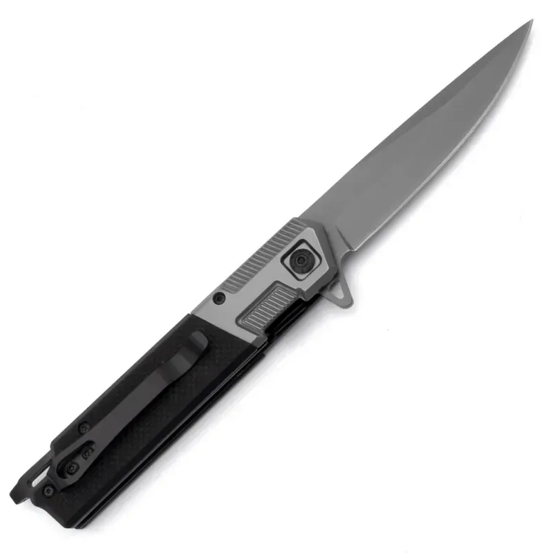 Sport si Outdoor - Camping - Cutite, bricege si accesorii - Cutite si bricege - Cutit pliabil tip briceag Foxter, ideal pentru camping si drumetii, 23 cm, clema agatare - Infinity.ro