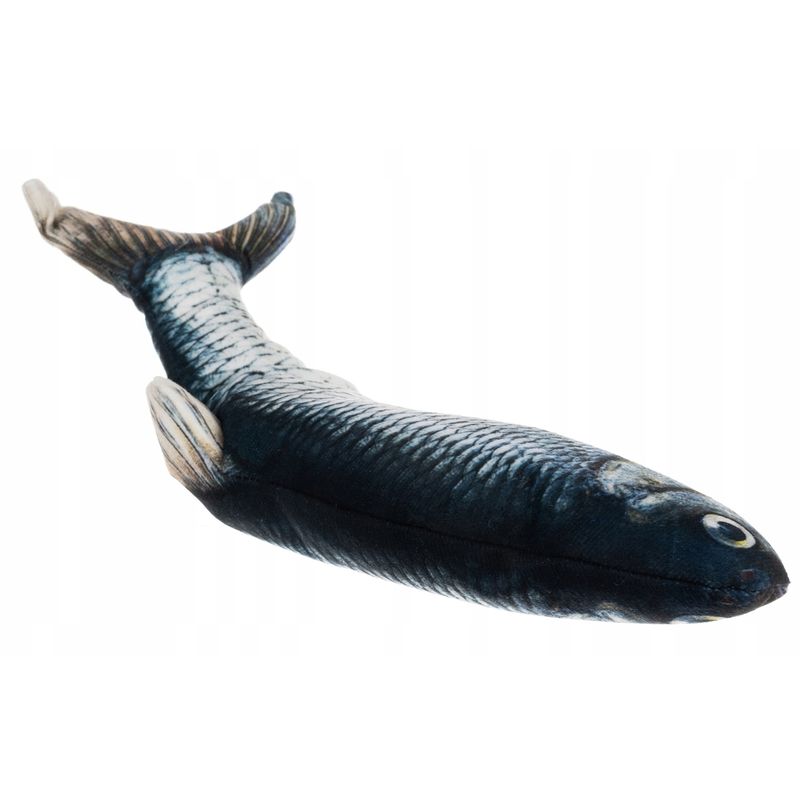 Petshop - Accesorii petshop - Jucarii animale - Jucarii interactive animale - Jucarie pentru pisici tip peste Nuxie, 21 cm, din plus, multicolor - Infinity.ro