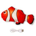 Petshop - Accesorii petshop - Jucarii animale - Jucarii interactive animale - Jucarie pentru pisici tip peste miscator Nuxie, 30 cm, cablu USB, din plus, rosu - Infinity.ro