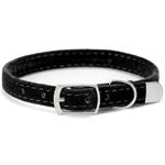 Petshop - Accesorii petshop - Zgarzi, lese si hamuri - Zgarzi - Zgarda reglabila Nuxie, pentru caini si pisici, catifea, 30 x 1 cm, negru - Infinity.ro
