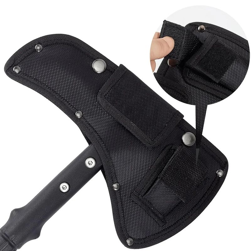 Sport si Outdoor - Camping - Accesorii camping si drumetii - Topor pentru camping si drumetii Foxter, 41 cm, otel si plastic, husa lama - Infinity.ro