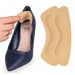 Fashion, accesorii si bijuterii - Femei - Incaltaminte femei - Accesorii incaltaminte - Set 2 branturi adezive pentru calcaie, spuma si poliester, 8.5 x 3.5 cm, grosime 3 mm, crem - Infinity.ro