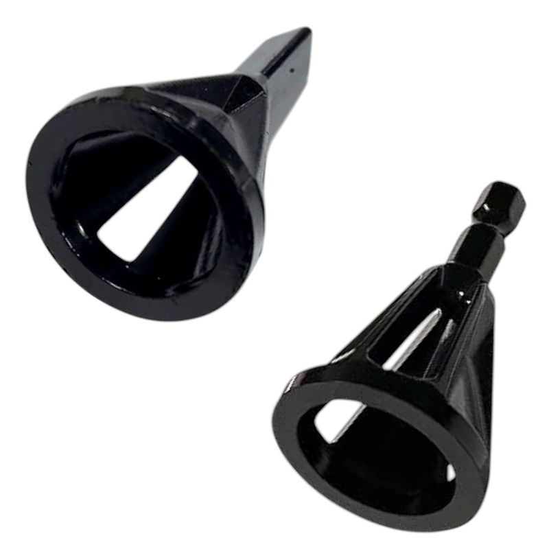 Casa si Gradina/Constructii/Scule electrice si accesorii/Seturi si accesorii pentru gaurit si insurubat - Set 2 instrumente debavurare exterioara, cu prindere hexagonala si triunghiulara, otel, pentru repararea suruburilor deteriorate - Infinity.ro