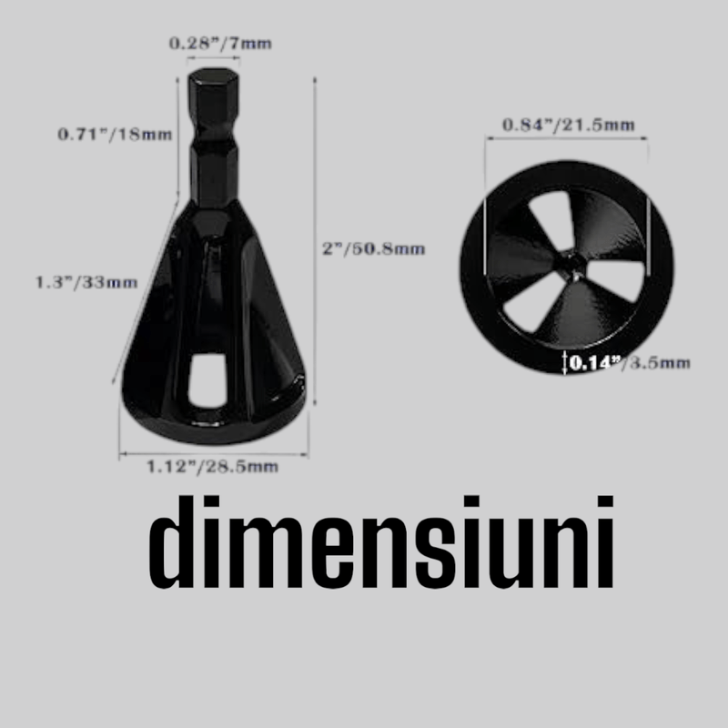 Casa si Gradina/Constructii/Scule electrice si accesorii/Seturi si accesorii pentru gaurit si insurubat - Set 2 instrumente debavurare exterioara, cu prindere hexagonala si triunghiulara, otel, pentru repararea suruburilor deteriorate - Infinity.ro