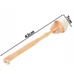 Ingrijire personala si Cosmetice - Sanatate si wellness - Articole wellness - Aparate si dispozitive de masaj - Perie pentru masaj corporal cu maner detasabil, lemn, 45x6.5 cm, Gonga® Maro - Infinity.ro