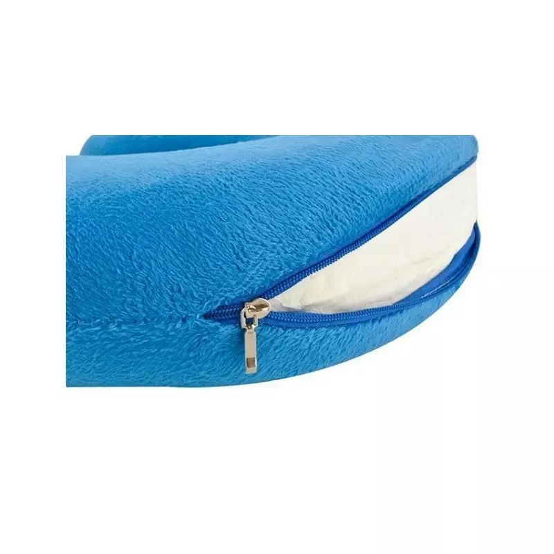 Sport si Outdoor - Articole de voiaj - Accesorii articole de voiaj - Perna pentru gat din spuma cu memorie, Gonga® Albastru - Infinity.ro