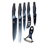 Casa si Gradina - Bucatarie si vesela - Vesela si tacamuri - Cutite si seturi de cutite - Set cutite din otel inoxidabil, 6 piese negru - Infinity.ro
