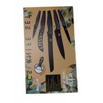 Casa si Gradina - Bucatarie si vesela - Vesela si tacamuri - Cutite si seturi de cutite - Set cutite din otel inoxidabil, 6 piese negru - Infinity.ro