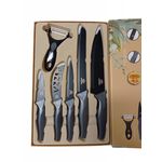 Casa si Gradina - Bucatarie si vesela - Vesela si tacamuri - Cutite si seturi de cutite - Set cutite din otel inoxidabil, 6 piese negru - Infinity.ro