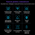 Laptop, Telefoane si Tablete - Wearables si gadgeturi - Gadgeturi - Accesorii SMART - Translator intelligent MaGeCa T7, 4G, WIFI, Bluetooth, HotSpot, Inteligenta artificiala AI ChatGPT, Ecran IPS 4 inch - Infinity.ro