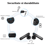 Casa si Gradina - Constructii - Feronerie si accesorii - Broaste si yale - Incuietoare inteligenta MaGeCa, 4 moduri de acces, Aplicatia Tuya, Deblocare Amprenta, Cod PIN, Cheie, Broasca, Neagra - Infinity.ro