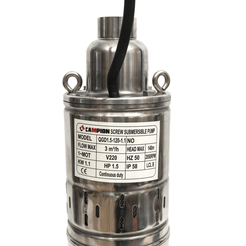 Casa si Gradina - Gradinarit si plante - Instalatii si accesorii pentru irigatii - Pompe apa - Pompa submersibila pentru apa curata, 1.1 kw, 3 m³/h, racord 1", inaltime refulare 140 m, tip tun - Infinity.ro