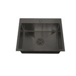 Casa si Gradina - Sanitare - Chiuveta bucatarie si accesorii - Chiuvete bucatarie - Chiuveta de bucatarie din inox mixxus hm5050-215 nano-black (3.0/0.8) - Infinity.ro