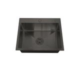Casa si Gradina - Sanitare - Chiuveta bucatarie si accesorii - Chiuvete bucatarie - Chiuveta de bucatarie din inox mixxus hm5050-215 nano-black (3.0/0.8) - Infinity.ro