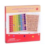 Jucarii, Copii si Bebe - Jucarii si jocuri - Jucarii & jocuri educative - Jocuri si jucarii educative - Joc montessori din lemn, flippy, tabla inmultirii, blocuri, tabel de multiplicare pana la 9x9, multicolor, 18x18x1.5 cm - Infinity.ro