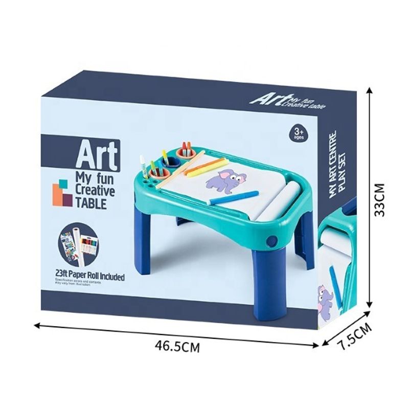 Jucarii, Copii si Bebe - Jucarii si jocuri - Jucarii & jocuri educative - Jocuri si jucarii educative - Masuta pentru copii cu foi si culori pentru desene - Infinity.ro