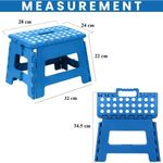 Casa si Gradina - Mobilier - Scaune si fotolii - Tabureti - Scaun tip taburet pliabil, 28 x 24 x 22 cm, albastru cu buline albe, Vivo TK0136 - Infinity.ro