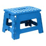 Casa si Gradina - Mobilier - Scaune si fotolii - Tabureti - Scaun tip taburet pliabil, 28 x 24 x 22 cm, albastru cu buline albe, Vivo TK0136 - Infinity.ro