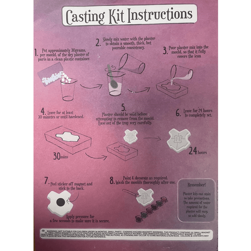 Jucarii, Copii si Bebe - Jucarii si jocuri - Jucarii & jocuri educative - Seturi de artizanat - Set de fabricare a magnetilor de frigider, tema Harry Potter, 3 forme, RMS 92-0024 - Infinity.ro