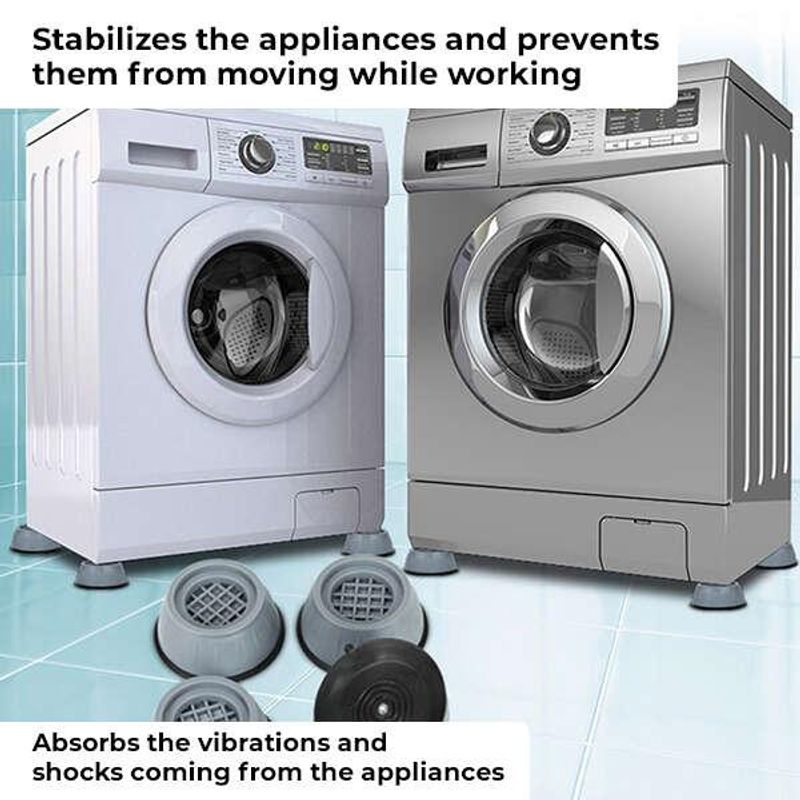 Electronice si Electrocasnice - Masini si uscatoare de rufe - Accesorii masini de spalat si uscatoare - Set 4 piciorus soppy antivibratii, anti-zgomot s antiderapante pentru masna de salat, usator, frigider - Infinity.ro