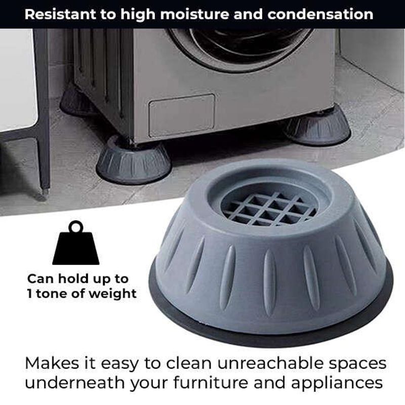 Electronice si Electrocasnice - Masini si uscatoare de rufe - Accesorii masini de spalat si uscatoare - Set 4 piciorus soppy antivibratii, anti-zgomot s antiderapante pentru masna de salat, usator, frigider - Infinity.ro