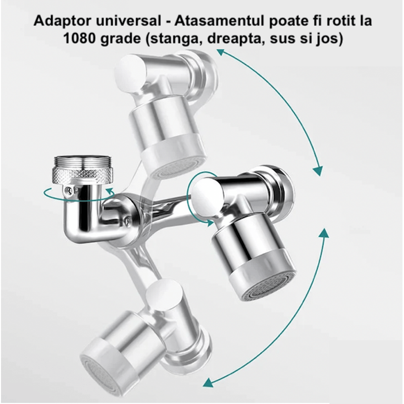 Casa si Gradina - Sanitare - Instalatii hidro - Robineti - Extense Robinet, Adaptor Universl Flexibil, Rotire 1080 Grade - Infinity.ro