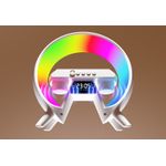 Casa si Gradina - Corpuri si surse de iluminat - Veioze si lampi - Lampi de veghe - Lampa Inteligenta 6-in-1: RGB, incarcare wireless, boxa Bluetooth, ceas alarma, radio FM, control App, sunet natural - Infinity.ro