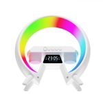 Casa si Gradina - Corpuri si surse de iluminat - Veioze si lampi - Lampi de veghe - Lampa Inteligenta 6-in-1: RGB, incarcare wireless, boxa Bluetooth, ceas alarma, radio FM, control App, sunet natural - Infinity.ro