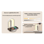 Casa si Gradina - Corpuri si surse de iluminat - Veioze si lampi - Lampi de veghe - Lampa eleganta 2in1 birou, Wireless charge, incarcare telefon,ceas, casti, control atingere, lumina calda/rece, model U3 - Infinity.ro