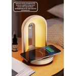 Casa si Gradina - Corpuri si surse de iluminat - Veioze si lampi - Lampi de veghe - Lampa eleganta 2in1 birou, Wireless charge, incarcare telefon,ceas, casti, control atingere, lumina calda/rece, model U3 - Infinity.ro