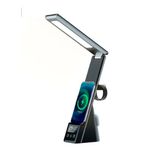 Casa si Gradina - Corpuri si surse de iluminat - Veioze si lampi - Lampi de veghe - Lampa 4in1 Wireless QI, incarcare telefon, ceas, casti, LED, control atingere, protectie ochi,compatibilitate universala - Infinity.ro