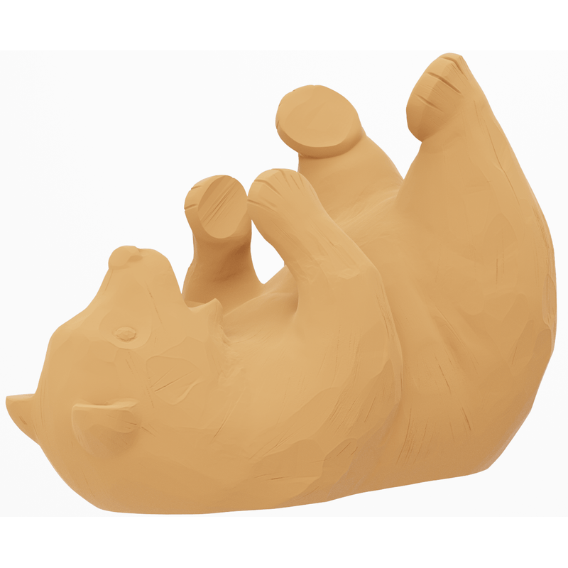 Casa si Gradina - Bucatarie si vesela - Accesorii bar - Suporturi bauturi - Suport Sticla Vin 3D, Urs Sculptural, Imitatie Lemn, Cadou Elegant - Infinity.ro