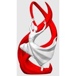 Casa si Gradina - Bucatarie si vesela - Accesorii bar - Suporturi bauturi - Suport Balerina pentru Vin – Printat 3D, Alb cu rosu, Design Elegant si Modern - Infinity.ro