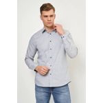 Fashion, accesorii si bijuterii - Barbati - Imbracaminte - Camasi barbati - Camasa Calvin Klein Washed Dobby J30J319064, XL INTL, Gri - Infinity.ro