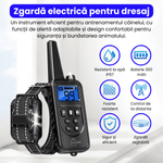 Petshop - Accesorii petshop - Zgarzi, lese si hamuri - Zgarzi - Zgarda electrica pentru dresaj caini, 880-3, 99 nivele de vibratii, 800m, 3 moduri antrenament, IP67, negru - Infinity.ro