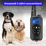 Petshop - Accesorii petshop - Zgarzi, lese si hamuri - Zgarzi - Zgarda electrica pentru dresaj caini, 880-3, 99 nivele de vibratii, 800m, 3 moduri antrenament, IP67, negru - Infinity.ro