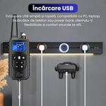 Petshop - Accesorii petshop - Zgarzi, lese si hamuri - Zgarzi - Zgarda electrica pentru 2 caini, raza 800 m, 3 moduri de antrenament, rezistenta la apa IP67, negru - Infinity.ro