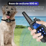 Petshop - Accesorii petshop - Zgarzi, lese si hamuri - Zgarzi - Zgarda electrica pentru 2 caini, raza 800 m, 3 moduri de antrenament, rezistenta la apa IP67, negru - Infinity.ro