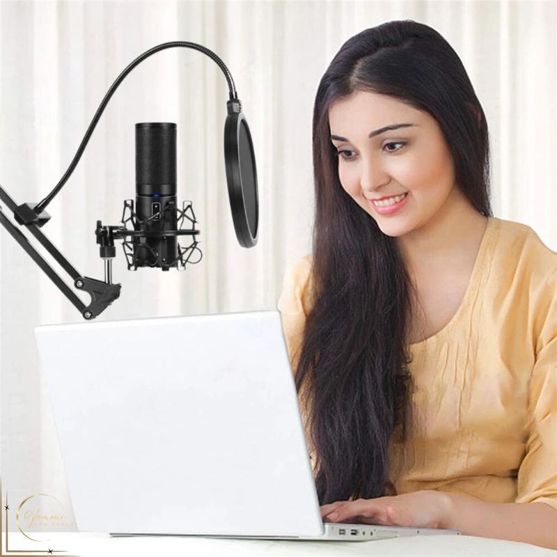 TV, Audio-Video si Foto - Audio Hi-Fi - Accesorii Audio Hi-Fi - Filtru protectie microfon Profesional, Filtrare Dubla, Flexibil 360°, Gat de metal Reglabil, Negru+Gri, Pop Filtru - Infinity.ro