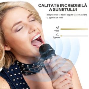 Microfon Wireless Profesional, Dual UHF Dinamic, Cardioid Tonor TW620, Functie anulare zgomot, Portabil, Afisaj Led