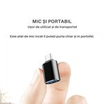 Laptop, Telefoane si Tablete - Telefoane mobile si accesorii - Accesorii Telefoane - Cabluri si adaptoare telefoane - Adaptor Type-C USB 3.0 OTG, 5Gbps, Negru, Redare video - Infinity.ro
